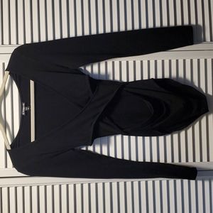 Women's Express Black Cutout Bodysuit, XS